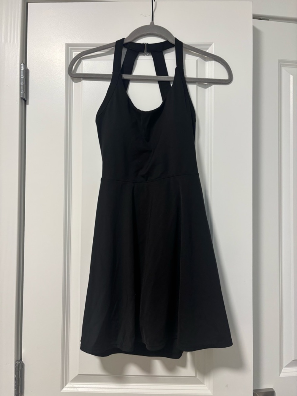 Halara Black Halter Mini Dress with Open Back